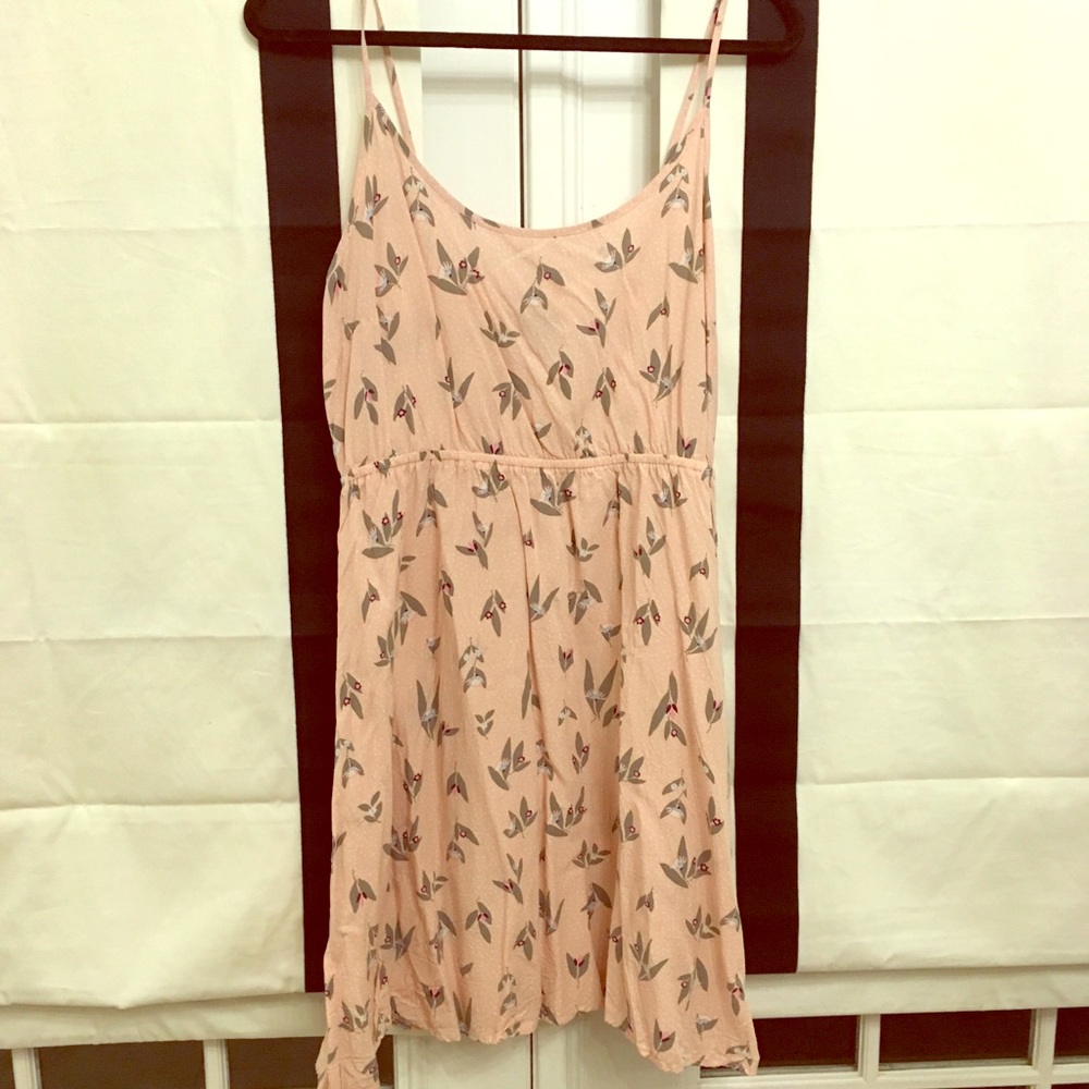 Spaghetti strap floral print sun dress